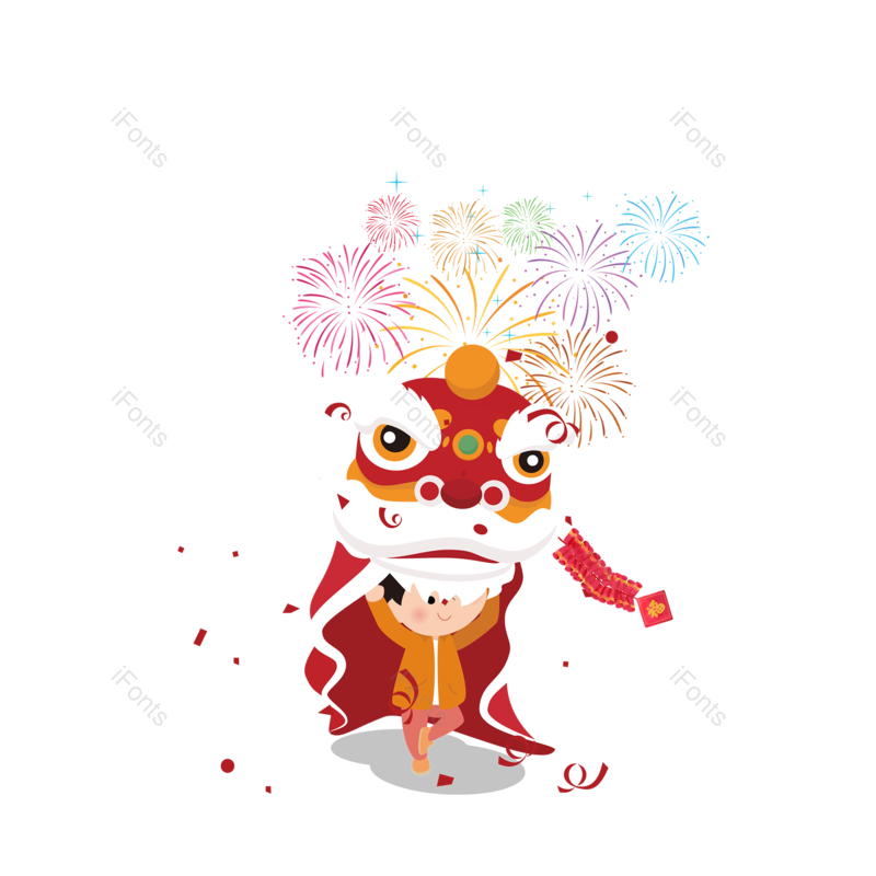 春节图片,插画元素,过年PNG,元旦免抠素材